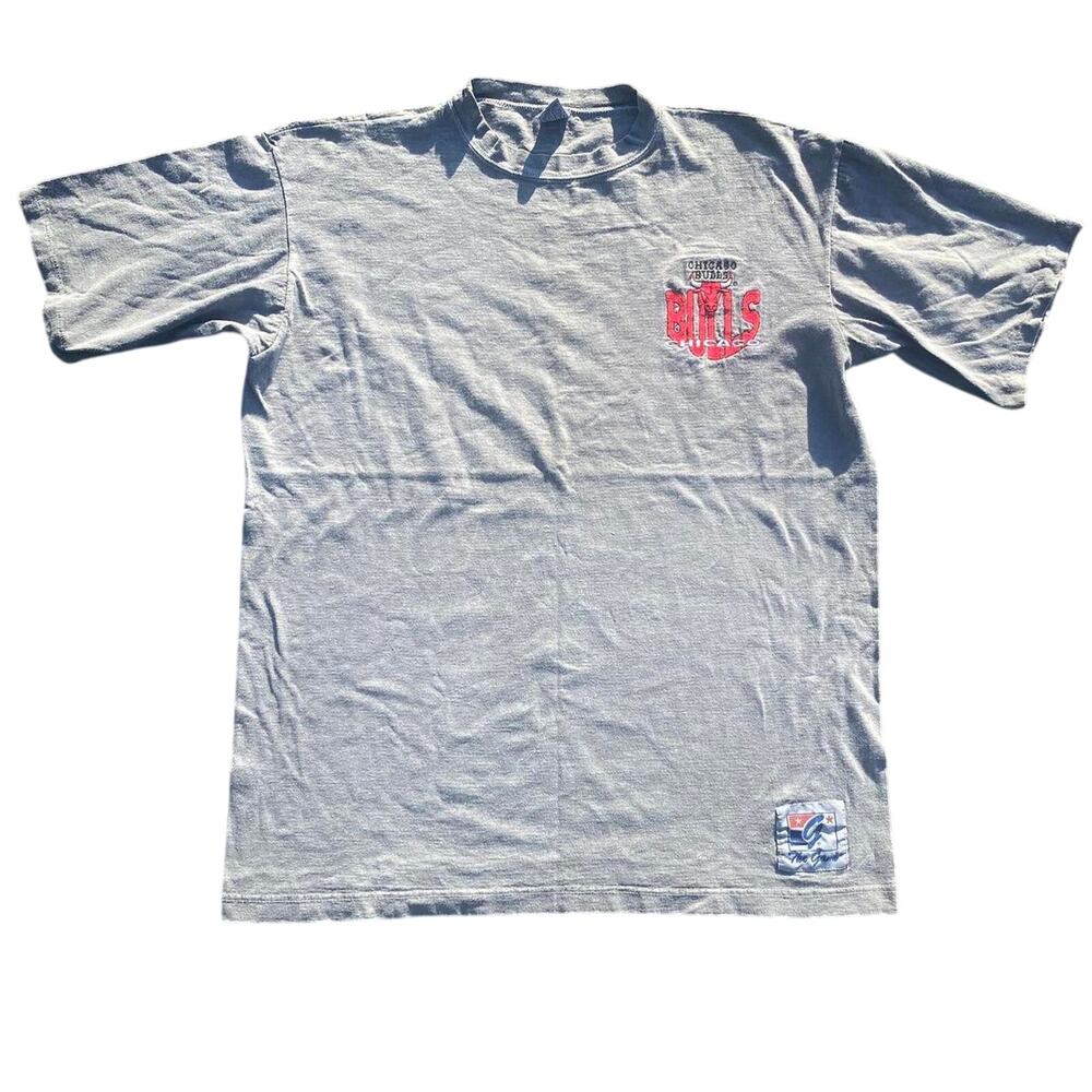 Vintage single stitch Chicago bulls grey t-shirt 100% cotton - made in USA